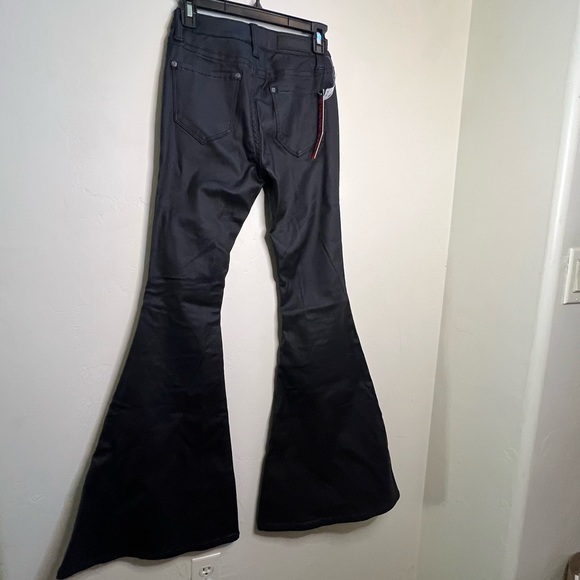 Rock&Roll Denim size 25x36 flare black jeans cowgirl pants - Picture 7 of 10